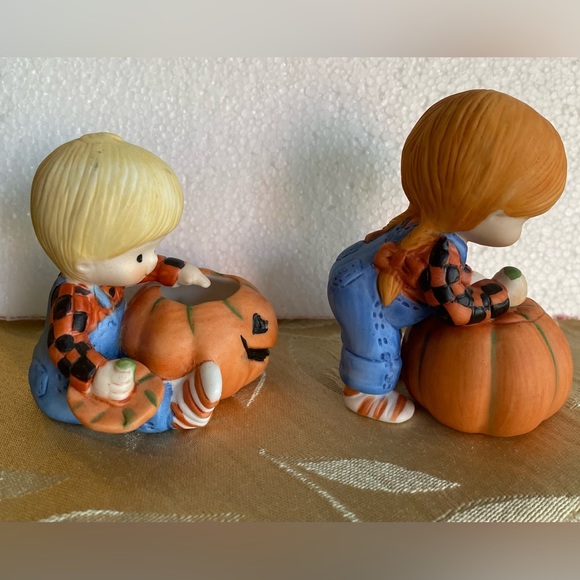 Enesco Country Cousins Katie & Scooter on Seesaw vintage collectible 1980 decor - Picture 3 of 10